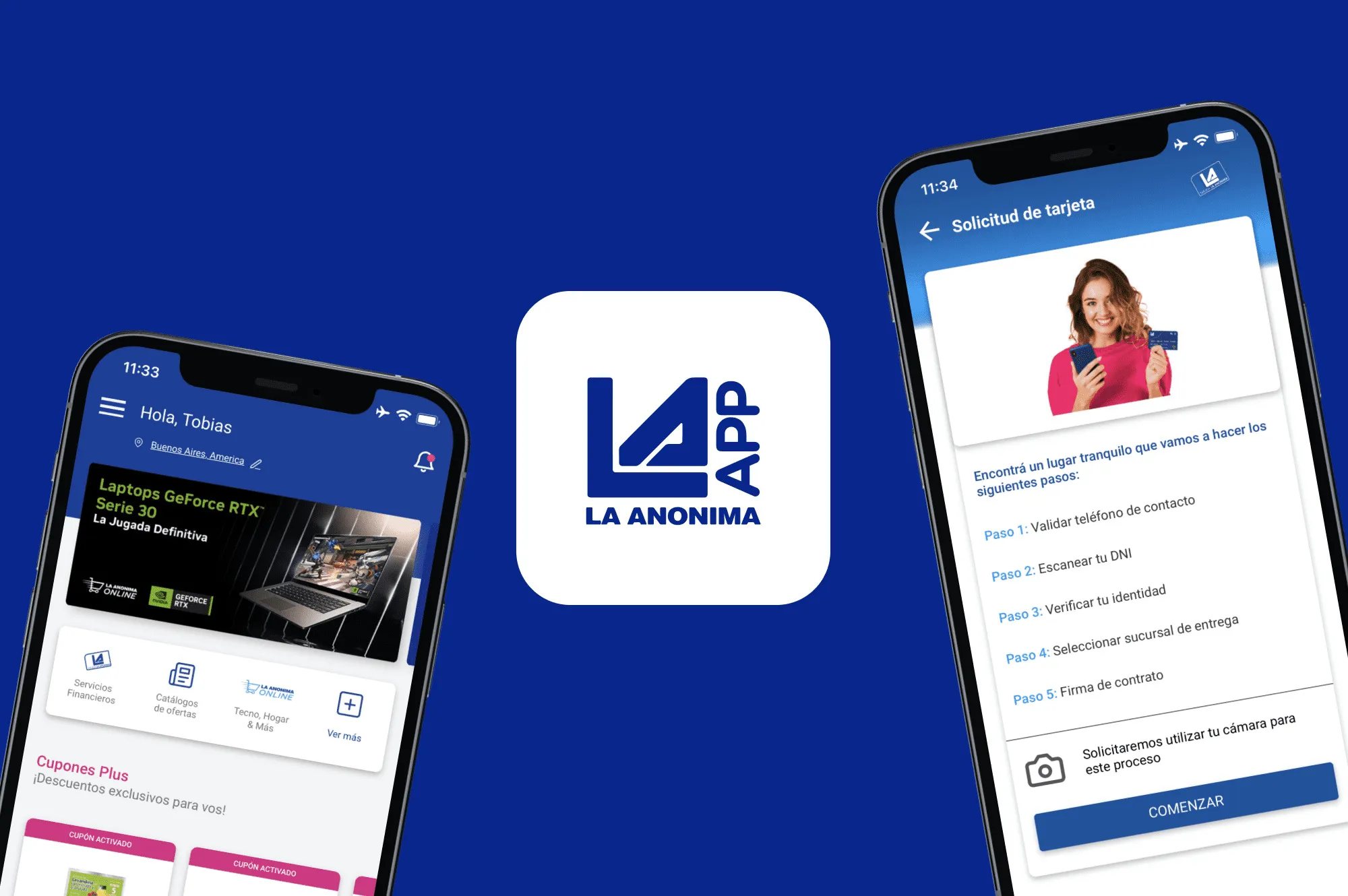 La Anónima application preview